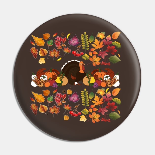 Thanksgiving Harvest Pin by Glenn Landas Digital Art