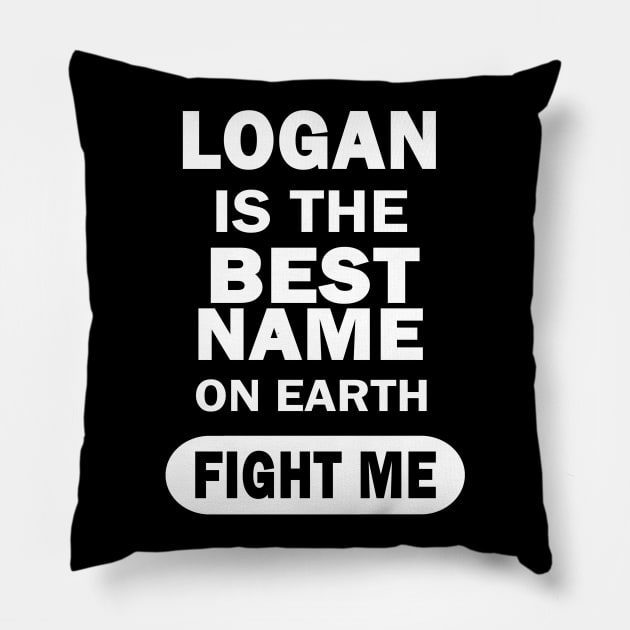 Logan Pregnancy name for boys men Pillow by FindYourFavouriteDesign