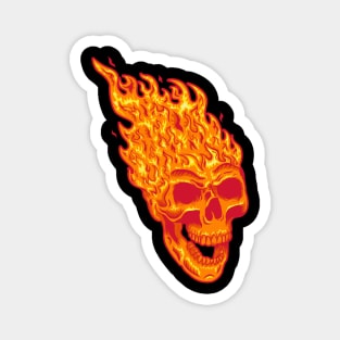 Flames Skull Magnet