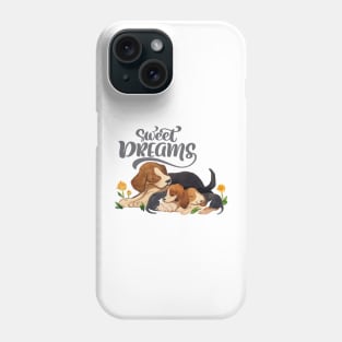 Puppy love design " Sweet Dreams" Phone Case