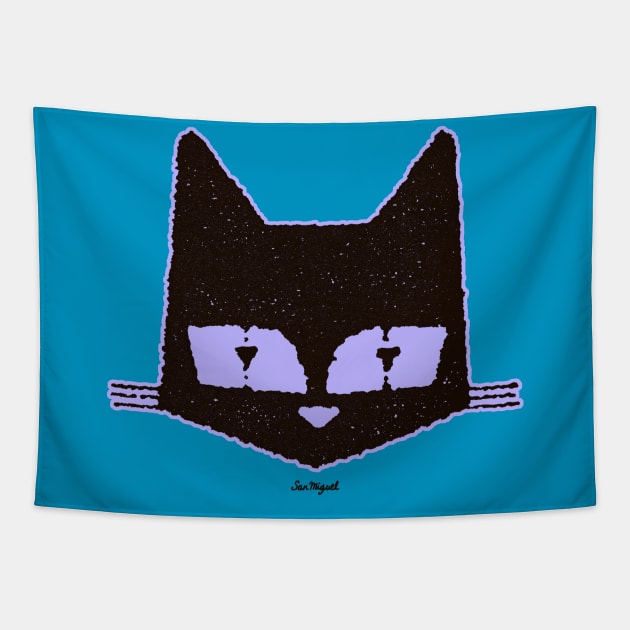 MY CAT IS AWESOME (pale blue edition) Tapestry by boozecruisecrew