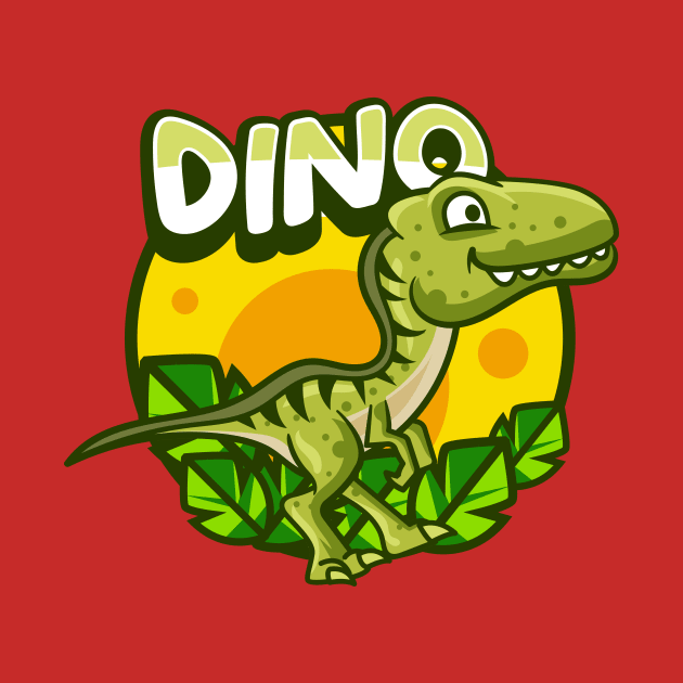 Cute Green Dino by Harrisaputra