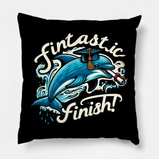 FINTASTIC FINISH - FUNNY ANIMALS GRADUATION DAY QUOTES Pillow