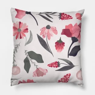 Scandinavian Summer Spring Flowers Pillow