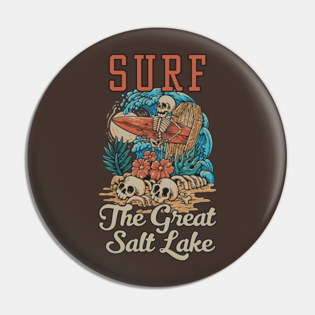 Surf The Great Salt Lake - Funny State of Utah Pin by TwistedCharm