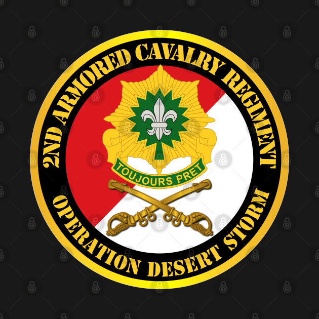 2nd Armored Cavalry Regiment DUI - Red White - Operation Desert Storm by twix123844