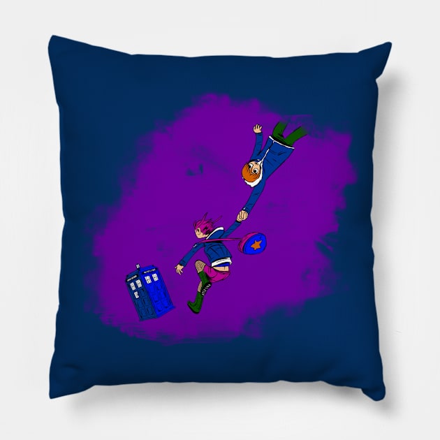 Scott Pilgrim vs the TARDIS Pillow by TheFlyingPenguin