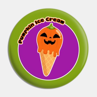 Halloween Pumpkin Ice Cream Pin