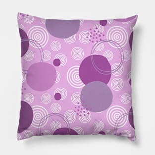 Purple Circles Design Pillow