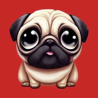 Vibrant Pug Illustration T-Shirt