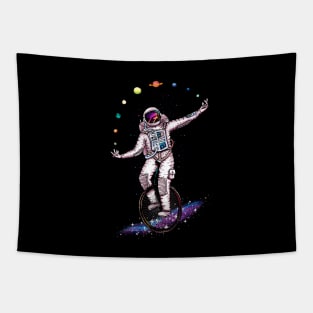 Juggling Circus Astronaut Tapestry