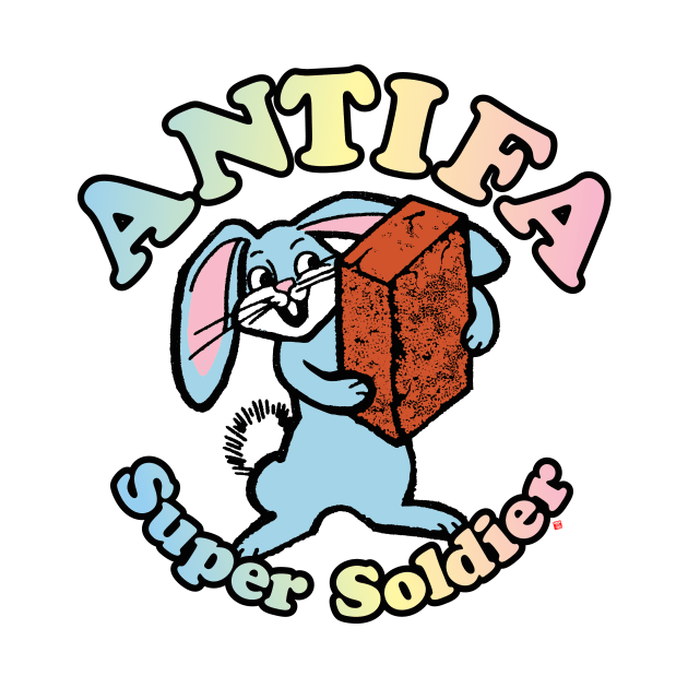 Bricktop Bunny - ANTIFA SUPER SOLDIER by TeeLabs