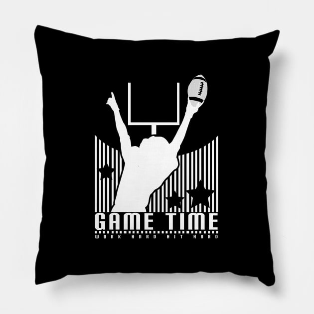 Game Time - Football Pillow by adamzworld