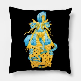 Blue Dragon Pillow