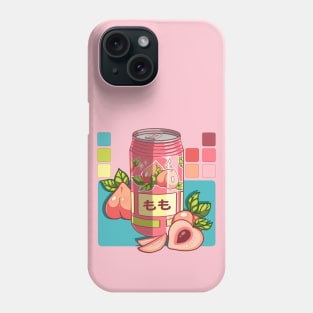 The cute Japanese peach soda can Phone Case