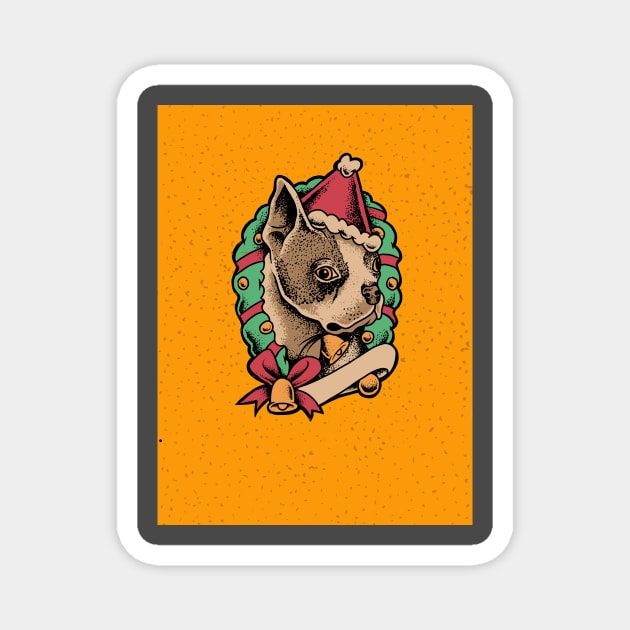 Dog christmas Magnet by Toothless22