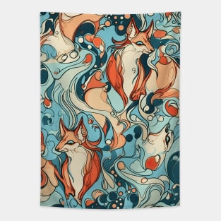 Psychedelic foxes Tapestry