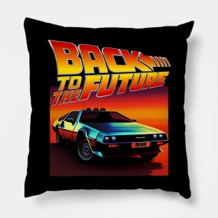 back to the future retro Pillow