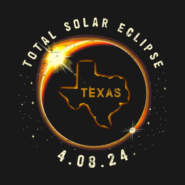 Solar Eclipse 2024 State Texas Total Gift For Men Women by truong-artist-C