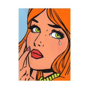 Pop art crying girl 2 T-Shirt