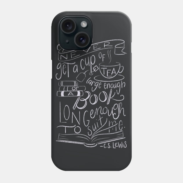 Books & Tea C.S. Lewis Phone Case by Pepper O’Brien