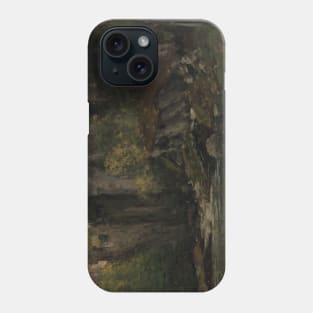 River and Rocks by Gustave Courbet Phone Case