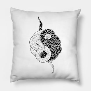 Yin Yang Snakes Pillow