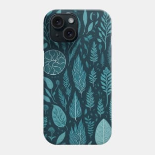 Great wave of leaves plants Phone Case