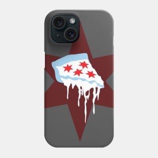 Chicago Flag as Pizza Phone Case