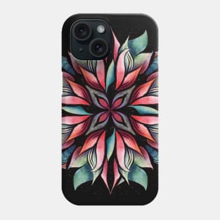 Christmas Star Abstract Plant Poinsettia Digital Art Phone Case