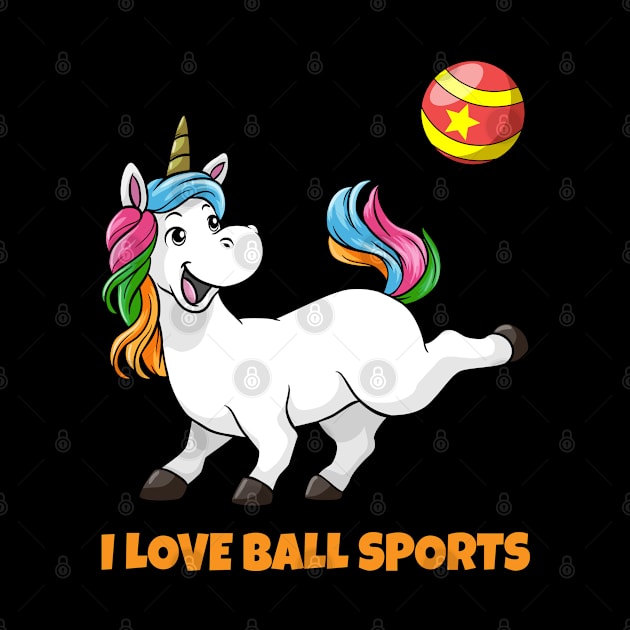 Funny unicorn is playing soccer by Markus Schnabel