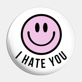 I hate you emoji Pin