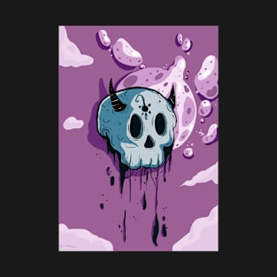 purple demon skull T-Shirt