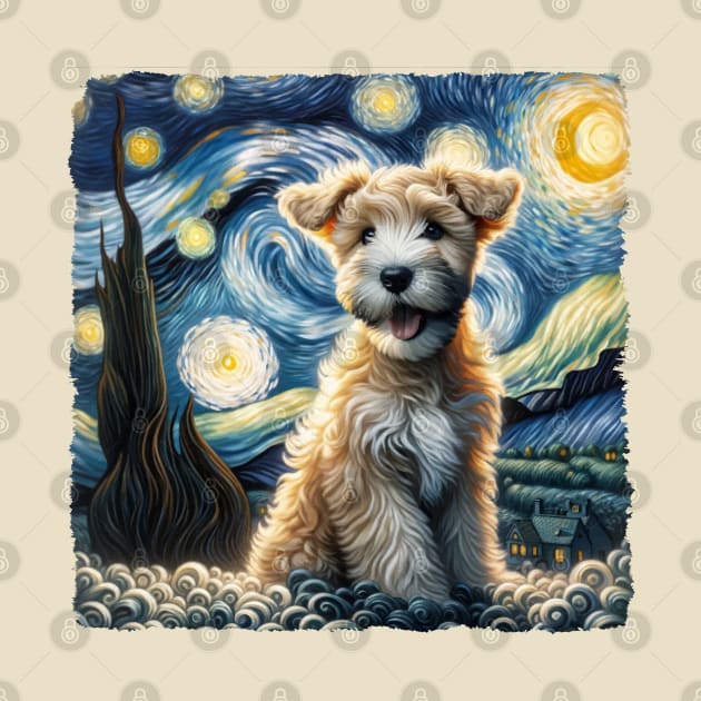 Starry Soft Coated Wheaten Terrier Portrait - Dog Portrait by starry_night