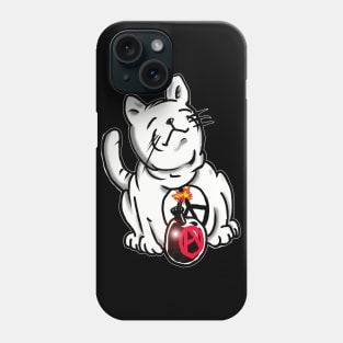 White Cat of Doom Phone Case