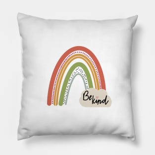 Be kind Rainbow Watercolor Pillow