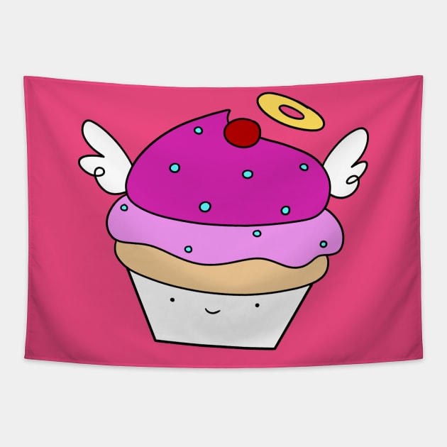 Pink Angel Cupcake Tapestry by saradaboru