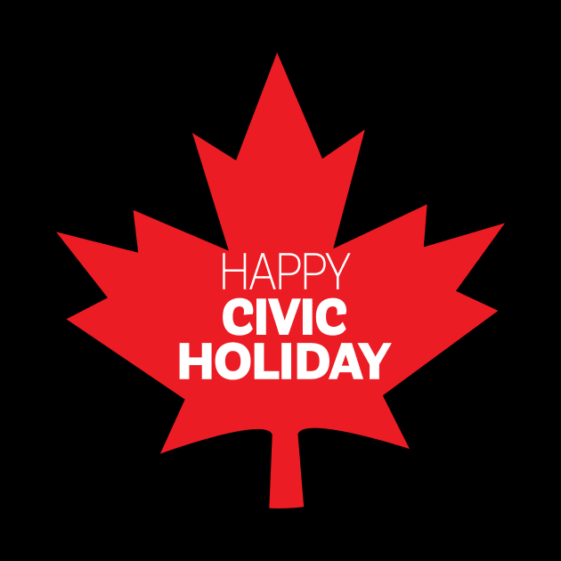 Happy Civic Holiday Maple leaf logo design by JDawnInk