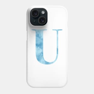 Clouds Blue Sky Initial Letter U Phone Case