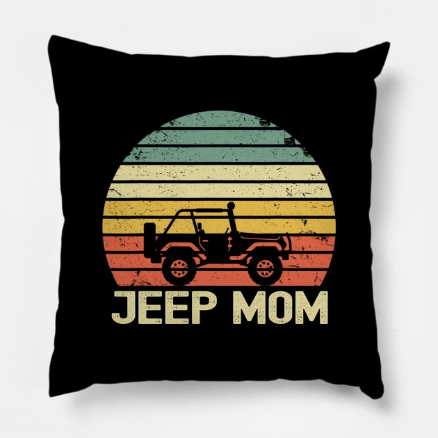 Jeep Mom Vintage Jeep Pillow by Oska Like