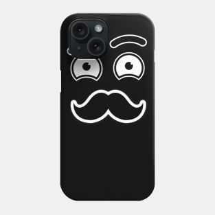 Curious Moustache Face Phone Case