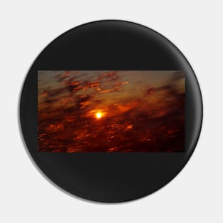 Red Sunset Water Splashes Pin