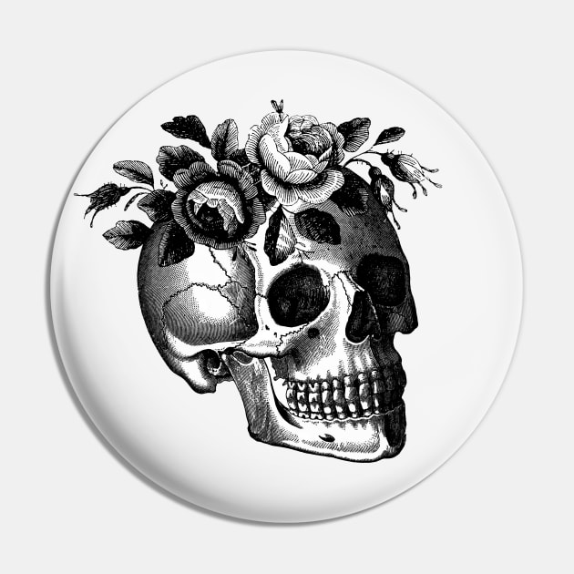 Memento Skull Pin by LadyMorgan