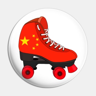 Roller Skating China Pin