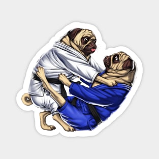 Jiu-Jitsu Pugs Magnet