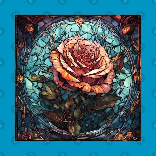 Stained Glass Rose by Chance Two Designs