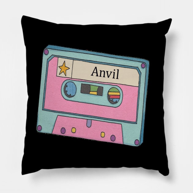 Vintage Cassette Tape Anvil Pillow by Beban Idup