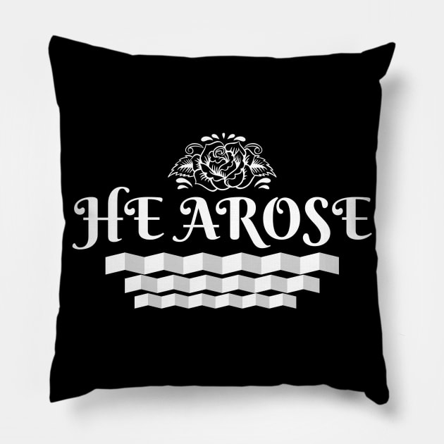 He Arose Easter Pillow by GraceFieldPrints