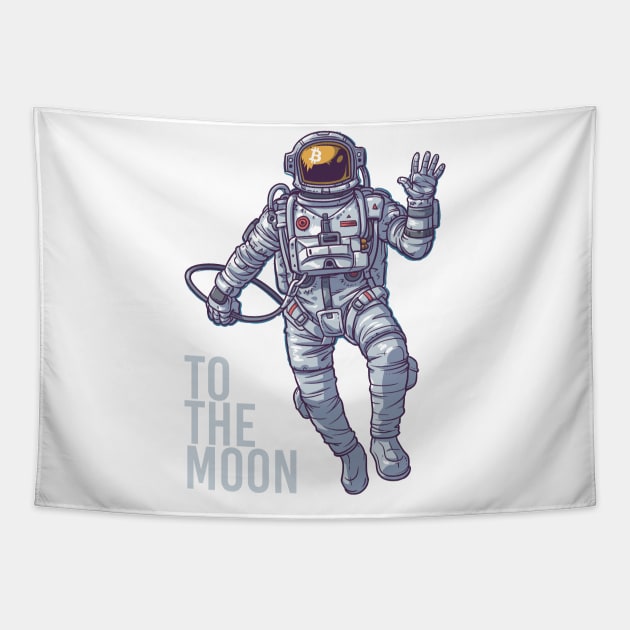 Bitcoin Astronaut Tapestry by FiveThirtyOne