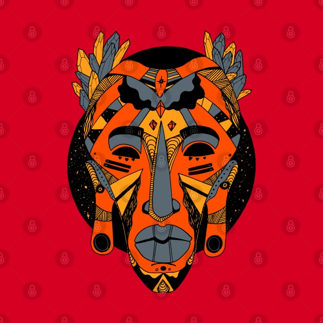 Orangrey African Mask 1 by kenallouis